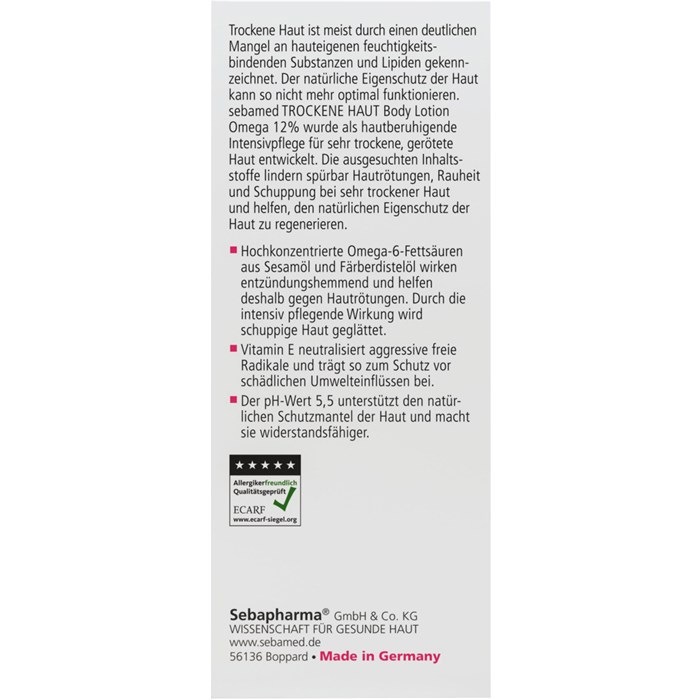 Trockene Haut Body Lotion Omega 12%