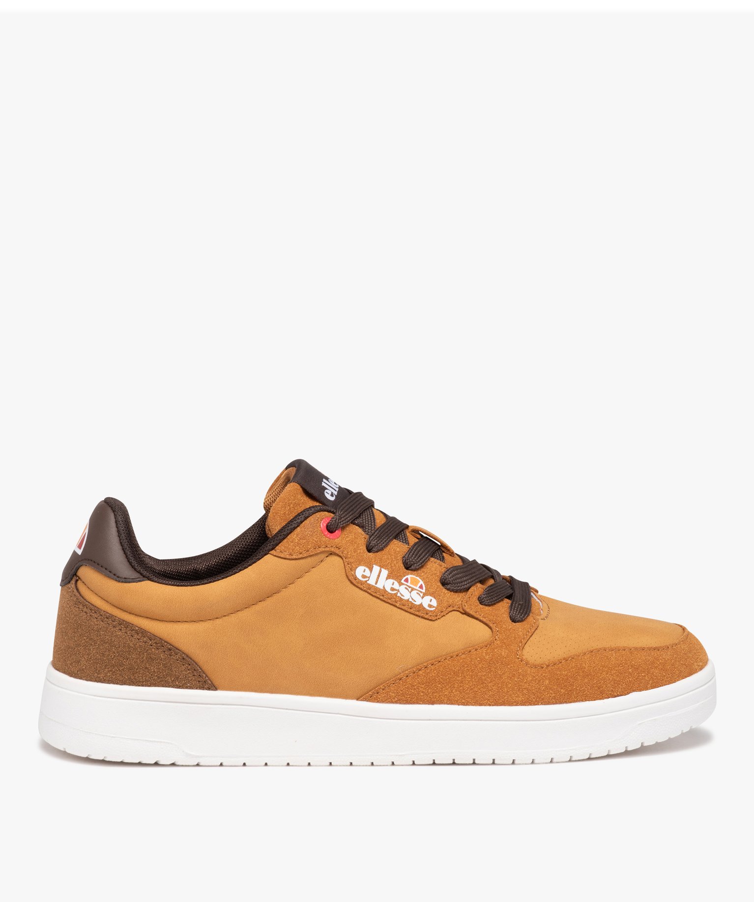 Baskets homme unies en suédine style casual - Ellesse camel | GEMO