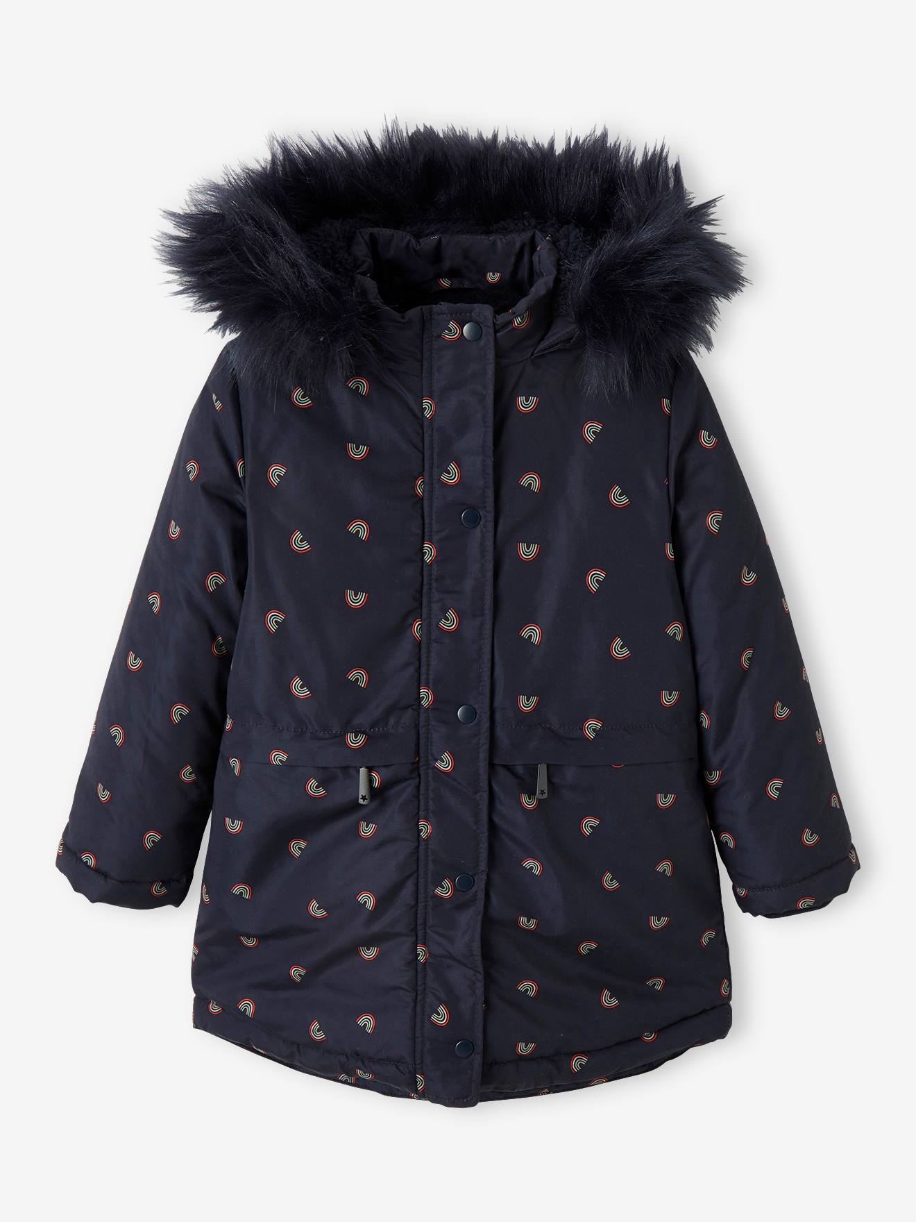 Vertbaudet Mädchen Winterjacke mit Recycling-Polyester - dunkelbraun
