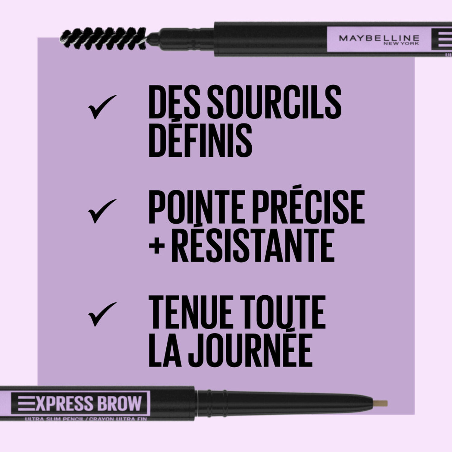Maybelline New York Brow Ultra Slim Crayon à sourcils rétractable haute-précision