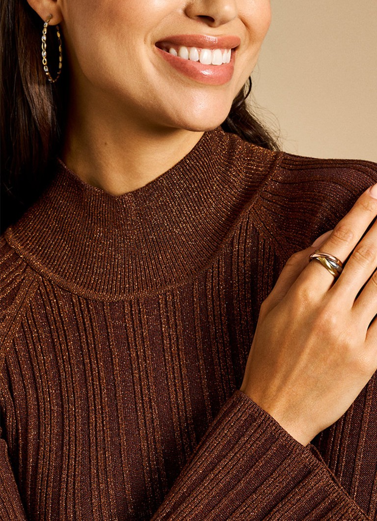 Fossil Harlow ring gold plated JF04807998