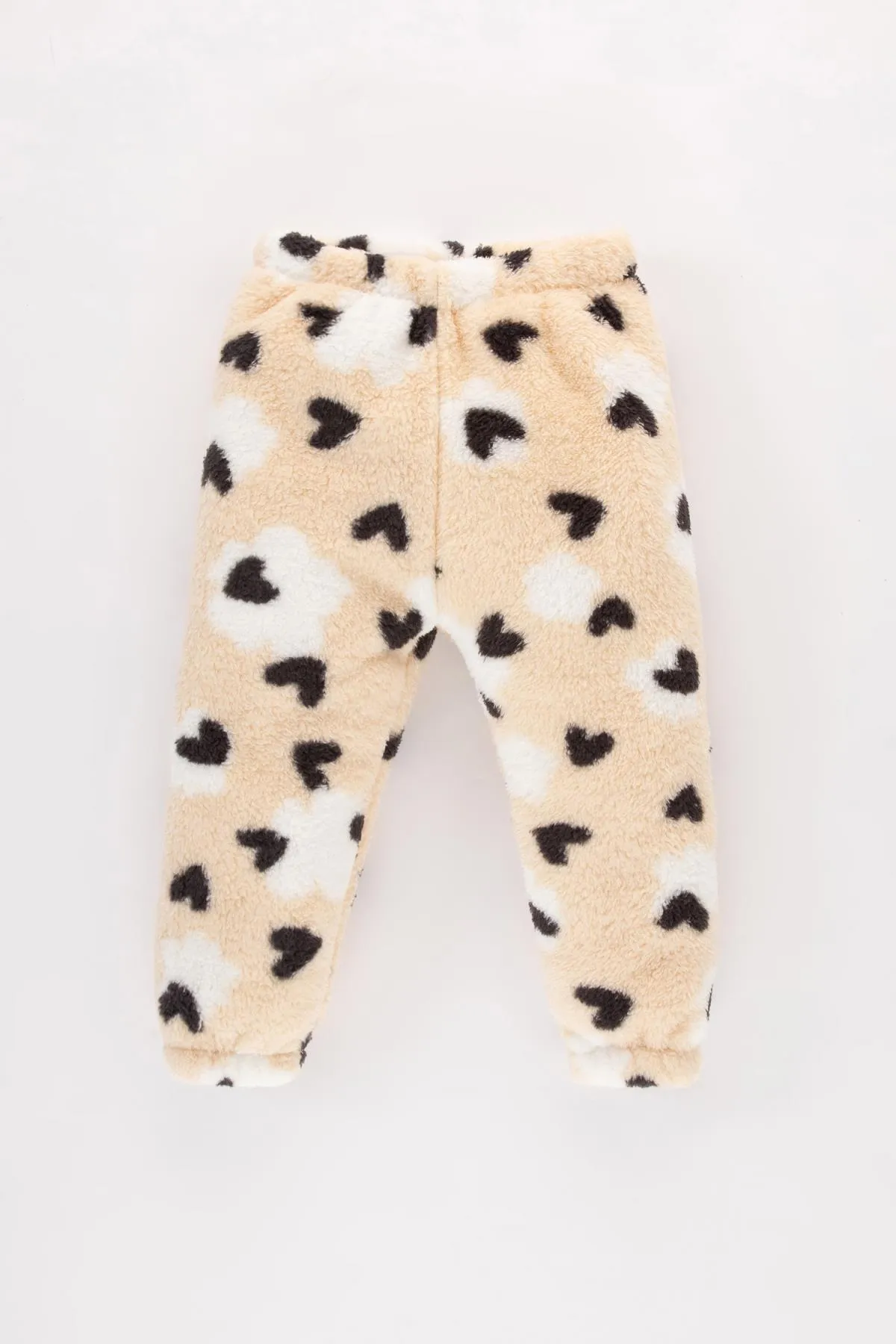 DeFacto  Plüsch-Sweatshirt-Jogginghose mit Herzmuster für Babys, 2er-Set