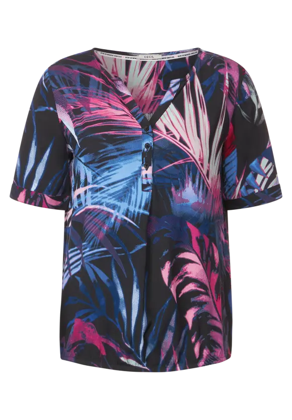 CECIL Bluse mit Blättermuster