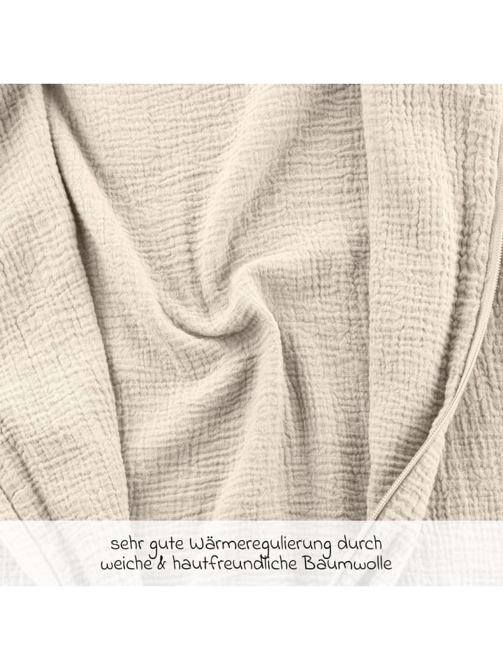 LaLoona Sommer-Schlafsack Musselin / Mull - Beige in beige günstig kaufen