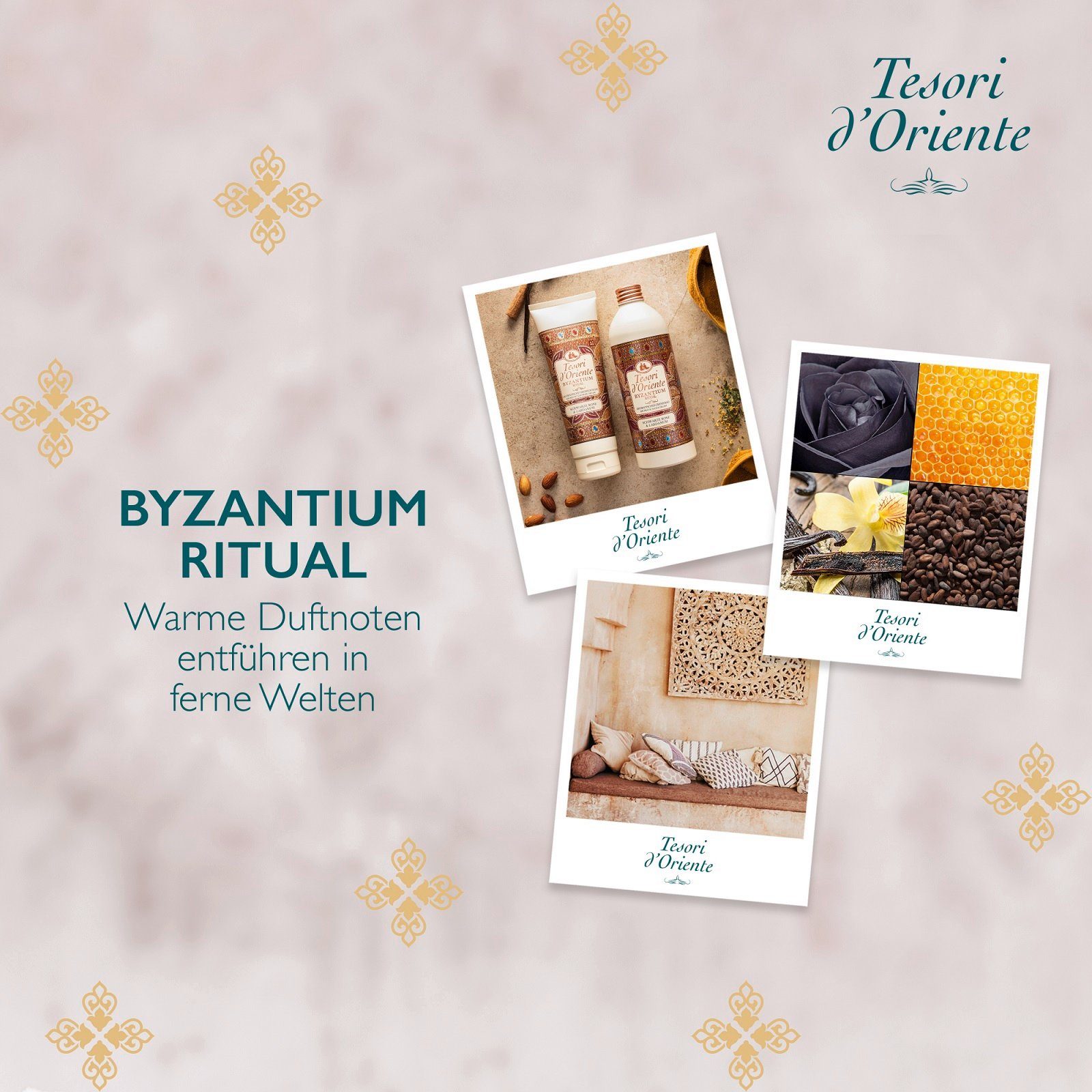 Tesori d´Oriente Duft-Set Geschenkset Byzantium Cremedusche Eau de Toilette Duftkerze