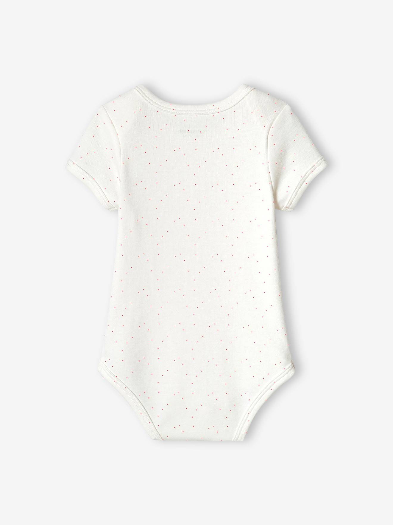 Vertbaudet 3er-Pack Baby Schlupfbodys mit Herzen Oeko-Tex - wollweiß