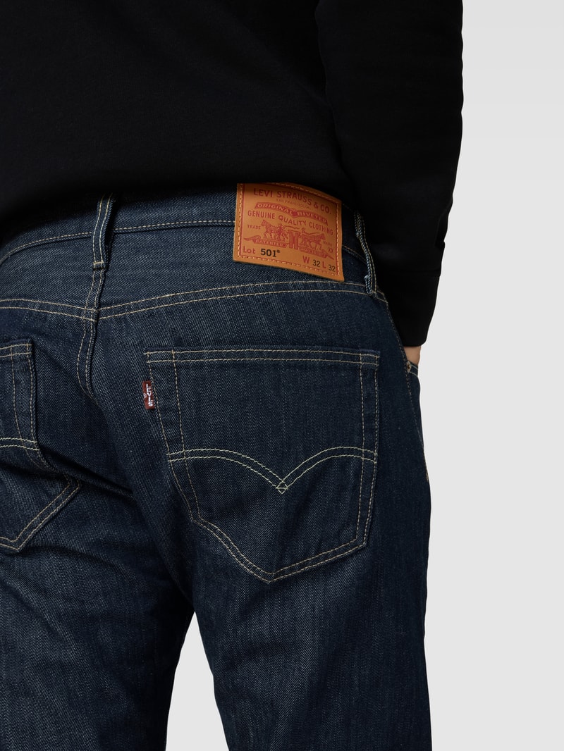 Jeans mit 5-Pocket-Design Modell 'MARLON' in dunkelblau