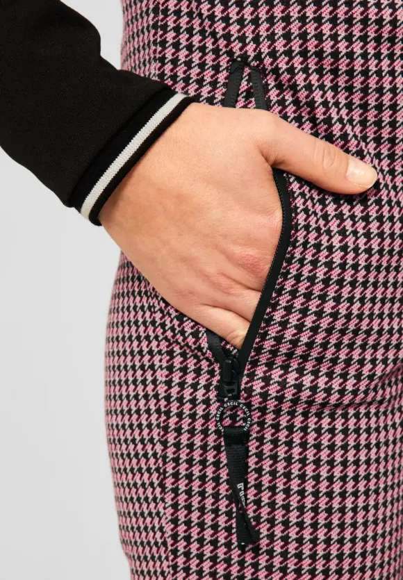 CECIL Karierte Casual Fit Hose