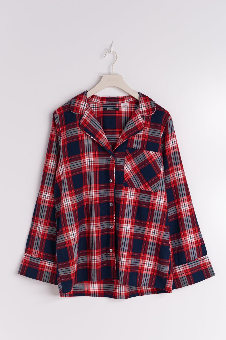 Flannel pyjamas shirt