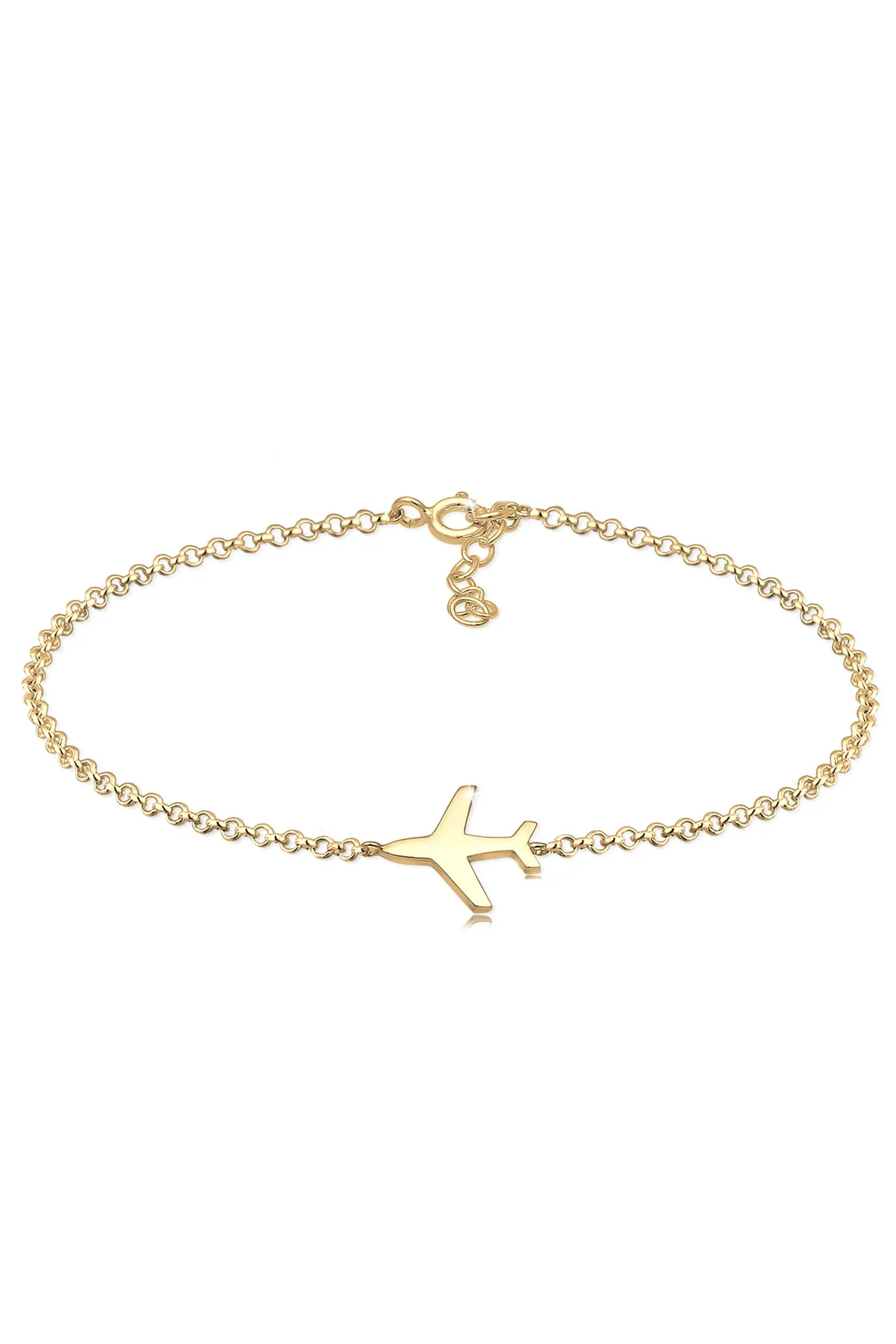 ELLI  Armband Basic Erbkette Flugzeug Travel Reise 925 Silber