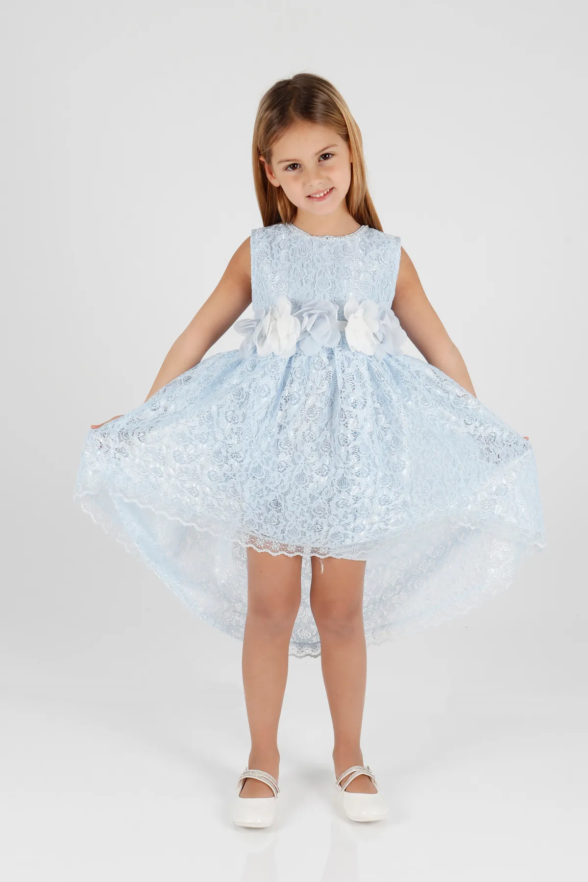 AHENGİM  Mädchen-Abendkleid mit Spitze, Ak2208