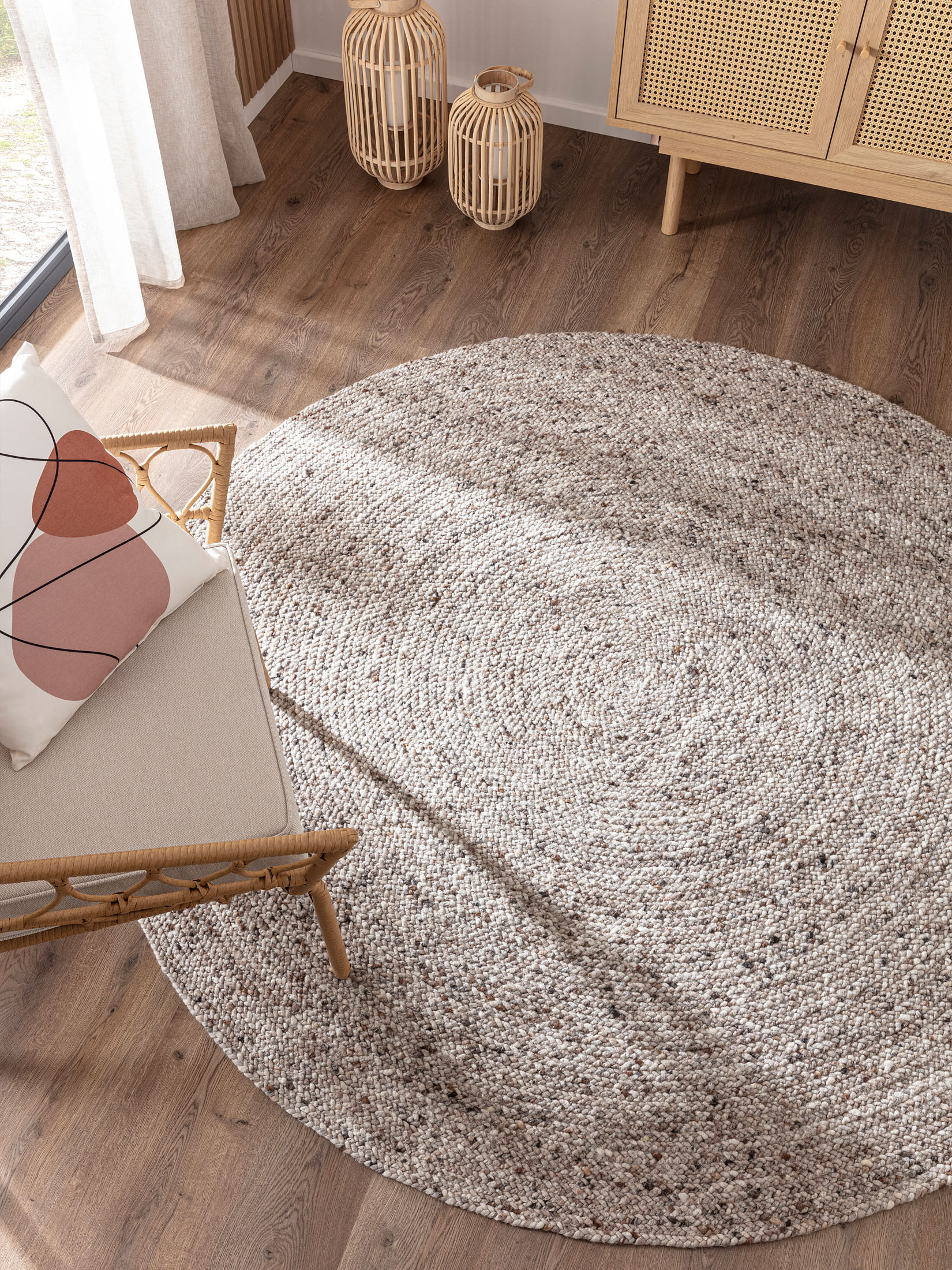 Hedby Woll-Teppich, Grey Natural