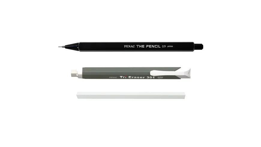 Penac THE PENCIL SET - Druckbleistift & Druckradierstift schwarz