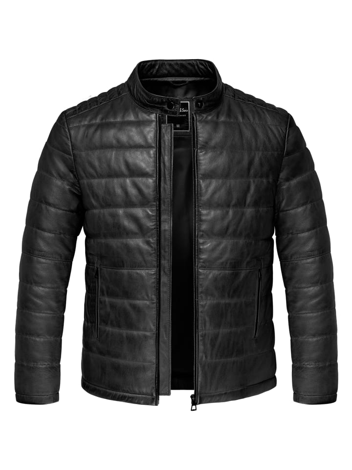 Amaci&Sons Lederjacke ELOY in Schwarz günstig kaufen