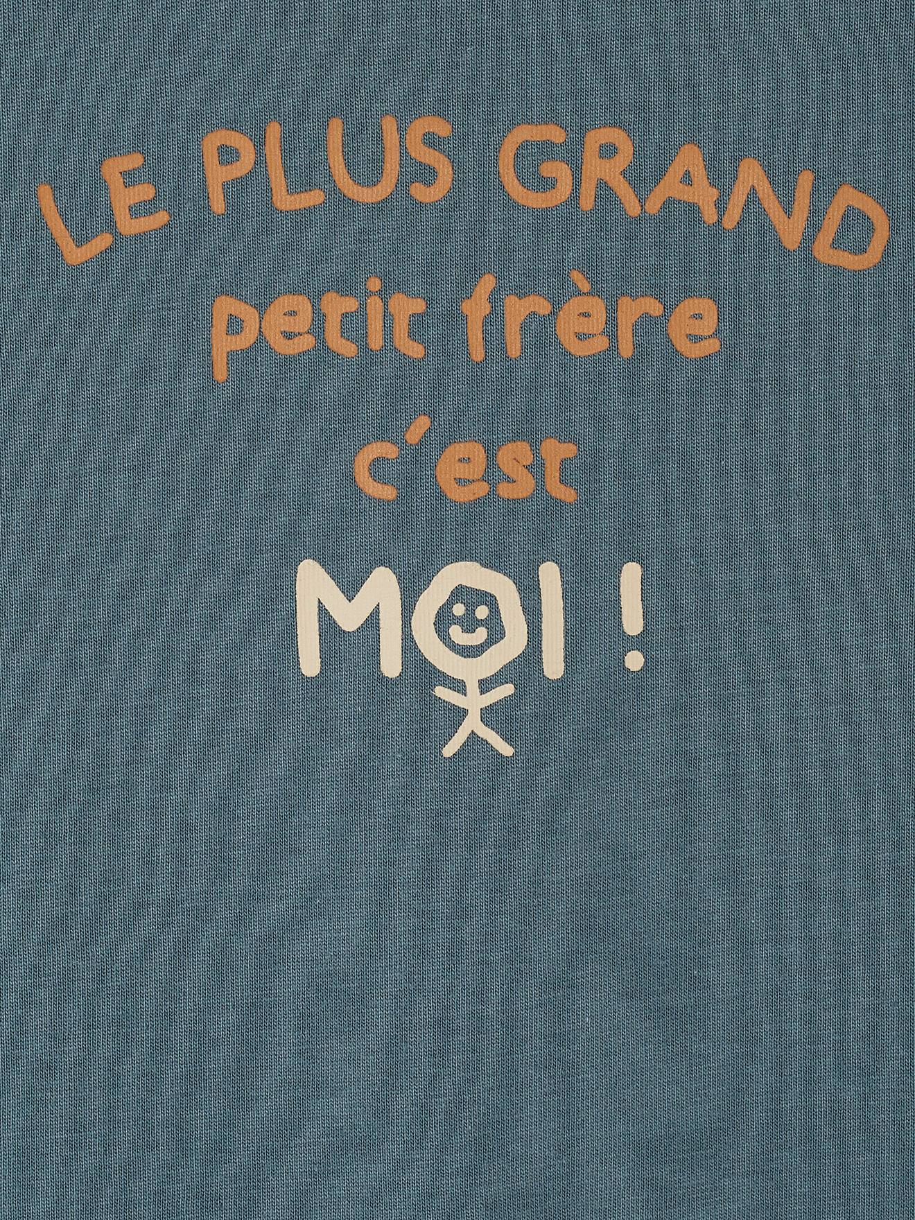 Vertbaudet Baby Shirt mit Aufschrift Oeko-Tex - pfauenblau