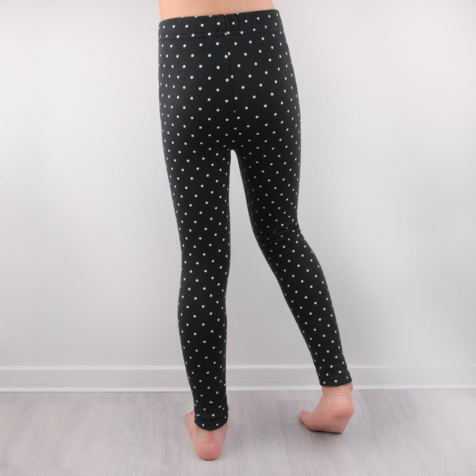 L&K-II Thermoleggings 4603 (1/2/3er-Pack, 1-tlg., 2er-Pack) gefütterte Winter Leggings Mädchen mit Punktmuster