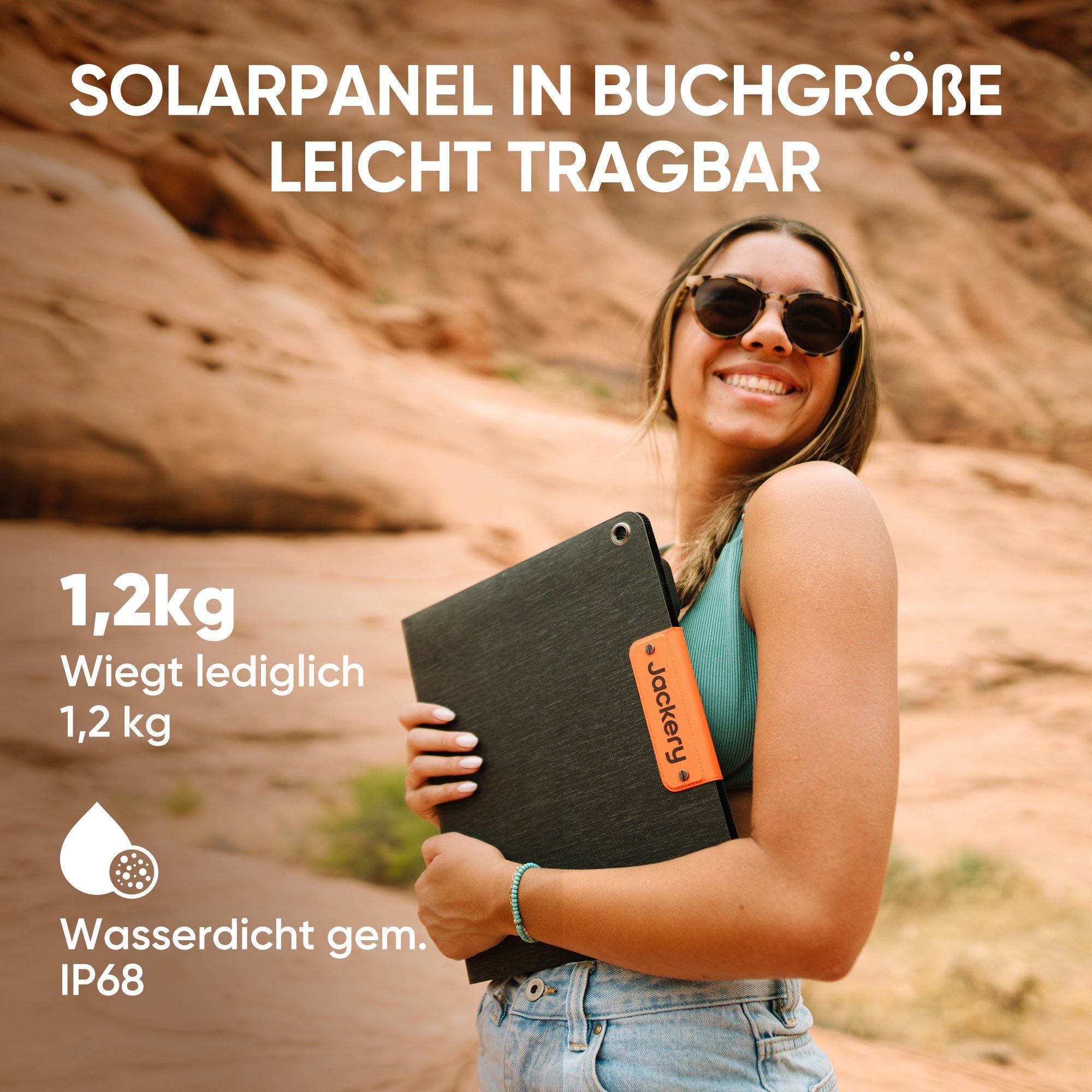 Jackery Stromgenerator Solargenerator 300 Plus 40W Mini, 0,60 in kW, (2-tlg), 288Wh tragbare Powerstation mit 40W Mini Solarpanel für Outdoor