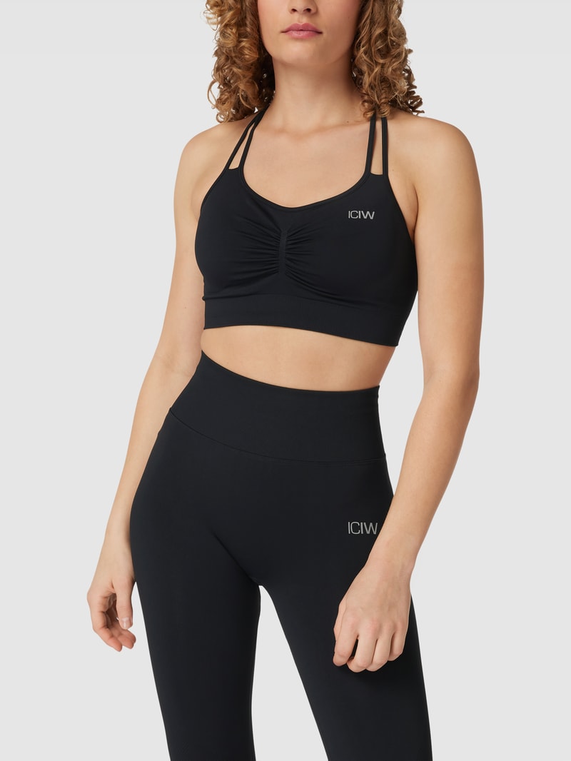 Bustier mit Label-Print Modell 'Define Seamles Scrunch' in schwarz