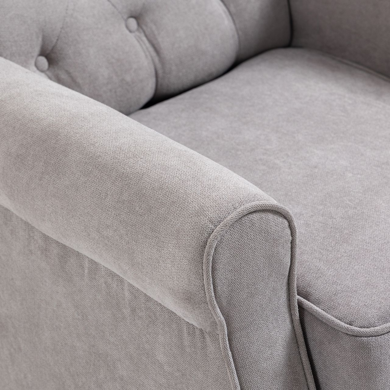 HOMCOM Einzelsofa Relaxsessel Einzelstuhl mit Tufting Polyester 2 Farben