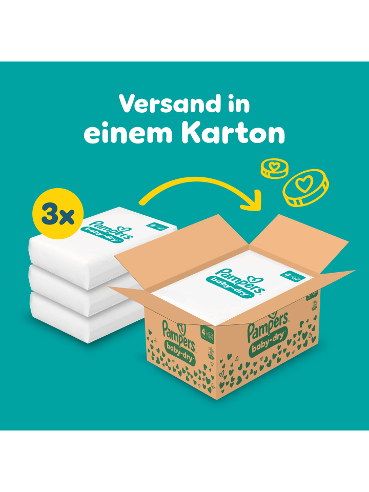 Pampers Pampers Baby-Dry Größe 4, 204 Windeln, 9kg-14kg günstig kaufen 4