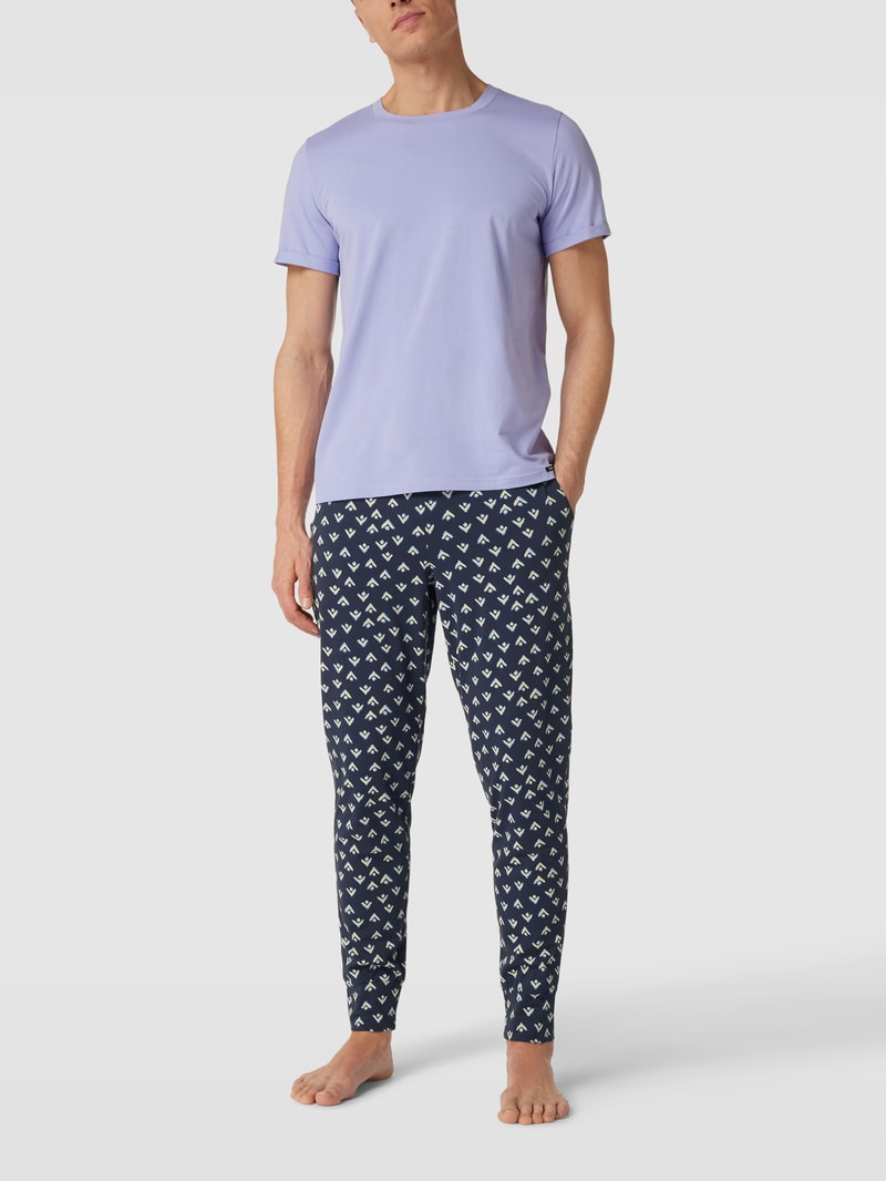 Pyjamahose mit elastischem Bund Modell 'Every Night' in dunkelblau