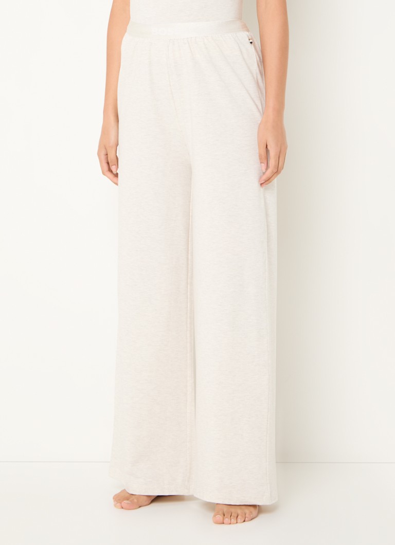 HUGO BOSS Bea high-waisted wide-fit pyjama bottoms with melange design