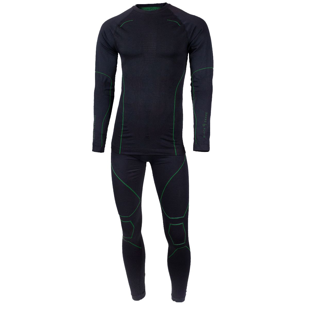 Black Snake Green Herren Seamless Funktionsunterwäsche Set