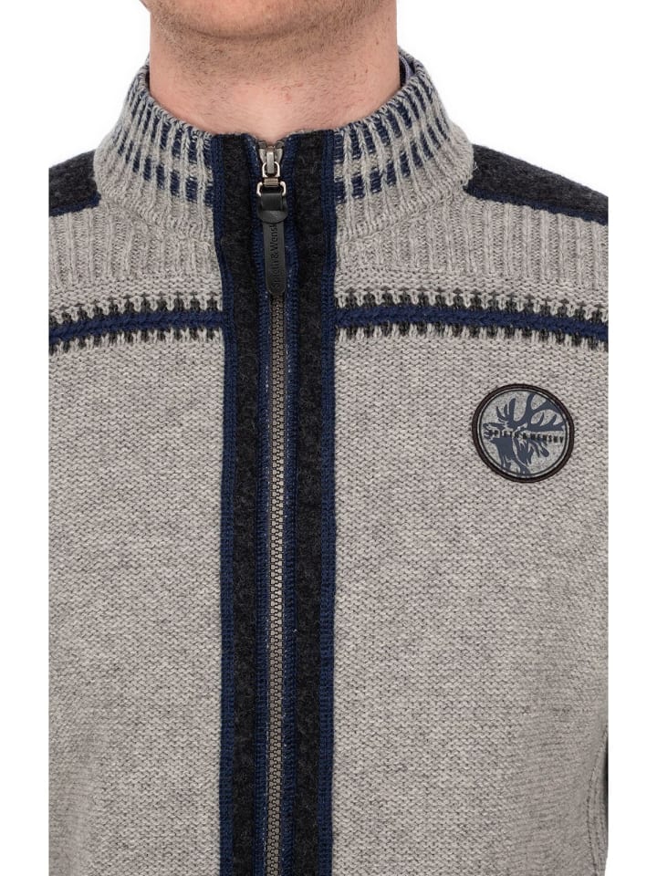 Spieth & Wensky Strickjacke DORNBURG in hellgrau günstig kaufen