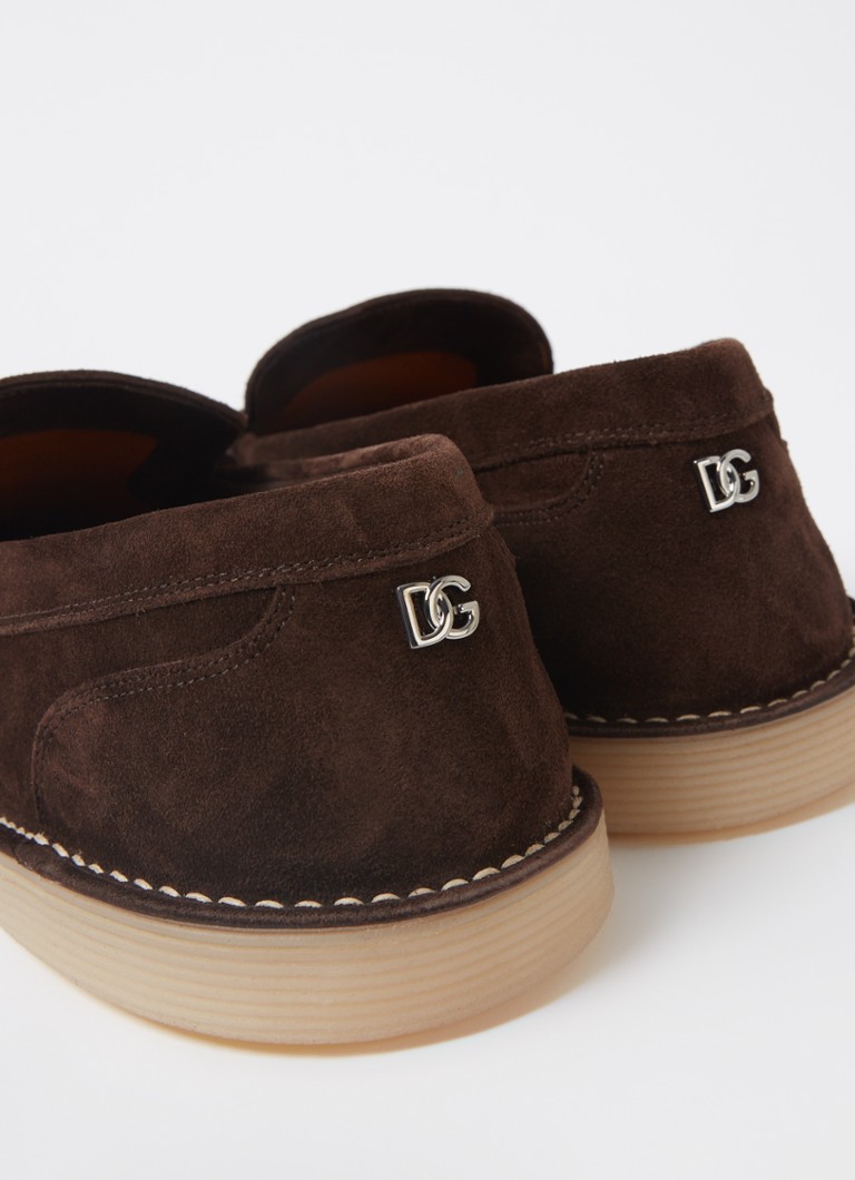 Dolce & Gabbana New Florio Slipper aus Kalbsveloursleder