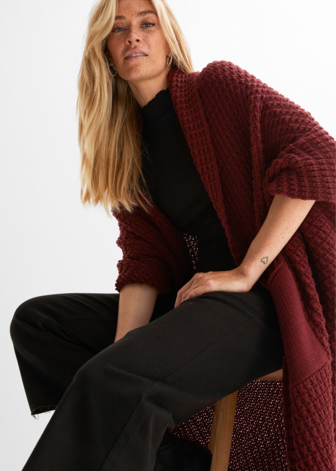 Longstrickjacke