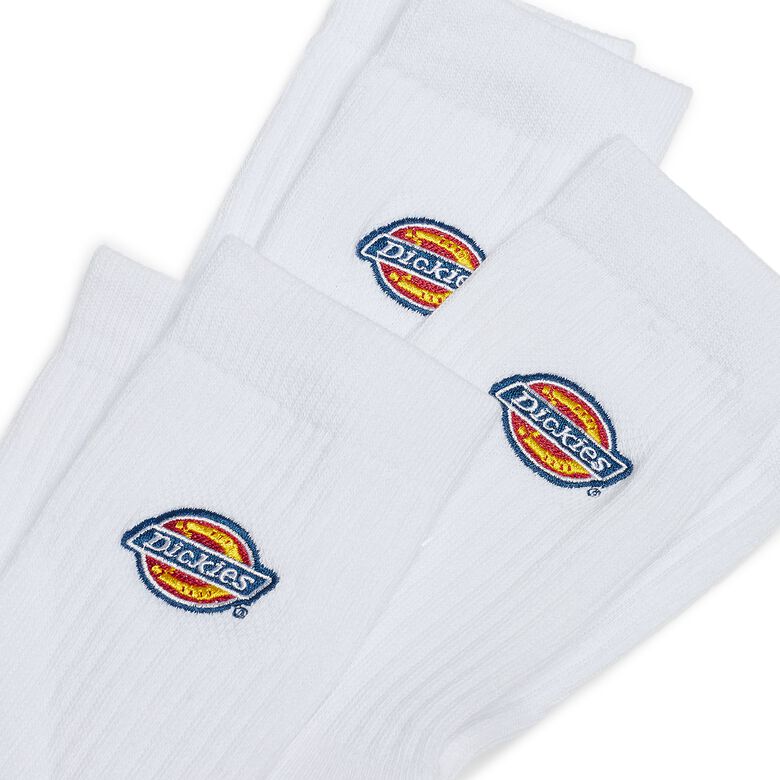 Dickies Valley Grove Embroidered Sock (3 Pack) white