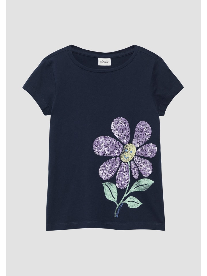 s.Oliver T-Shirt kurzarm in Blau günstig kaufen