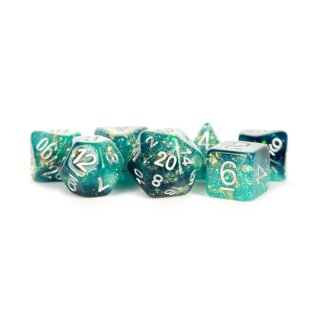 16mm Eternal Resin Poly Dice Set: Teal/Black