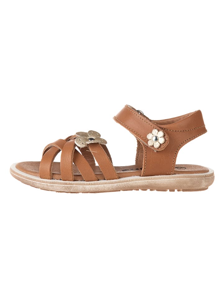 kmins Leder-Sandalen in Hellbraun günstig kaufen