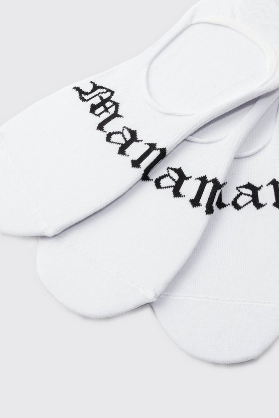 3er-Pack unsichtbare Gothic Man Socken