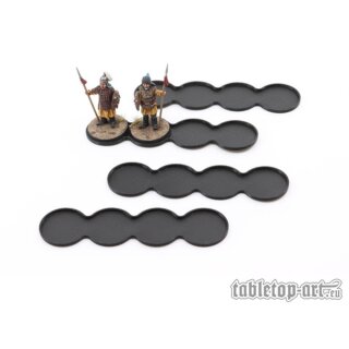 Movement Tray - Flat Bases - 25mm 4s Bar - Black (4)