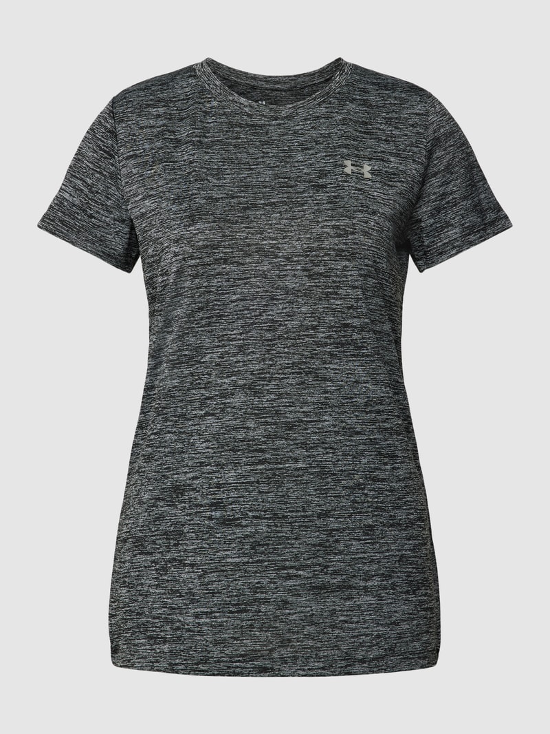 T-Shirt mit Label-Print in schwarz