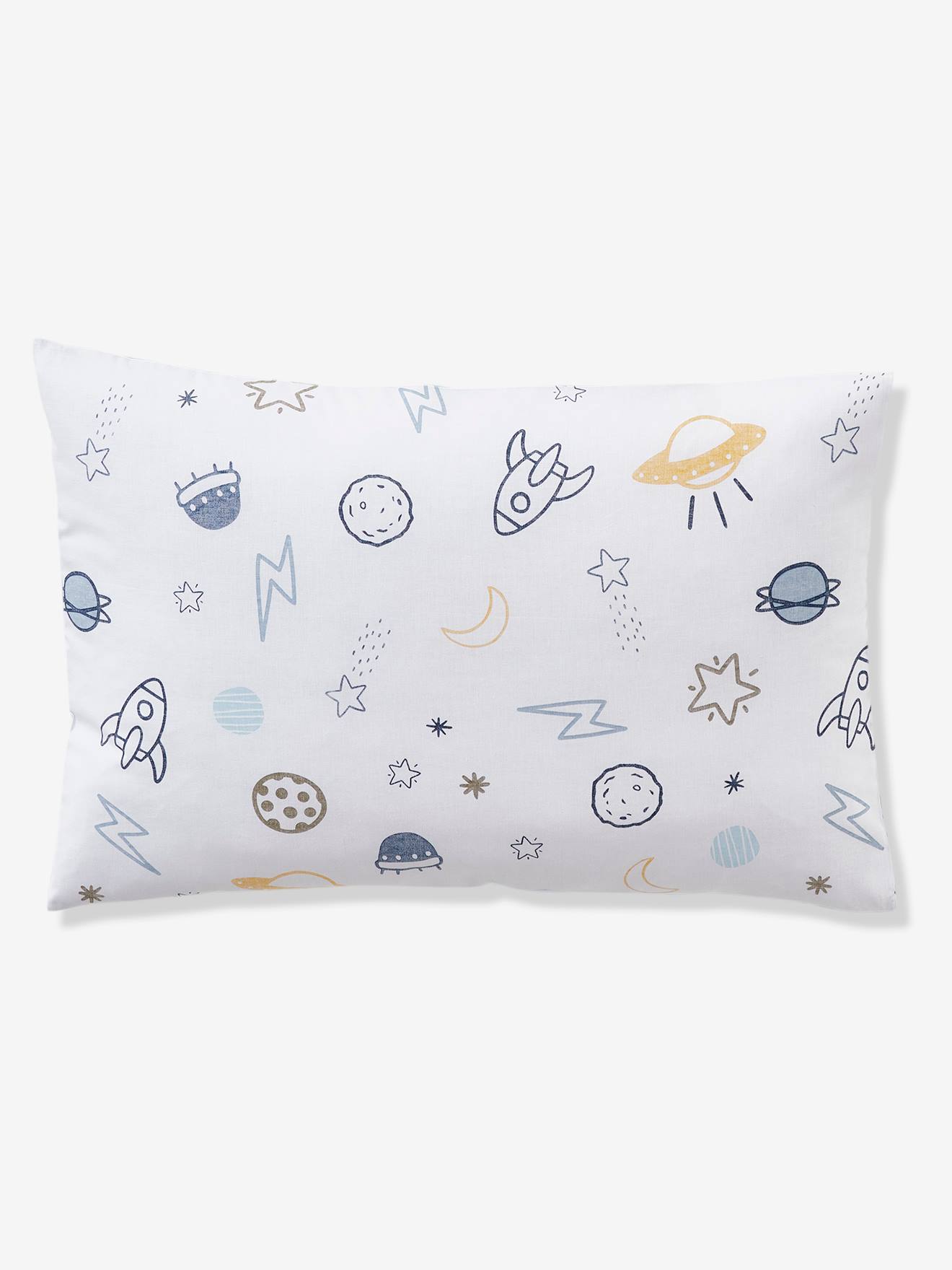 Vertbaudet Kinder Bettwäsche-Set COSMOS Oeko-Tex - blau/weiß bedruckt