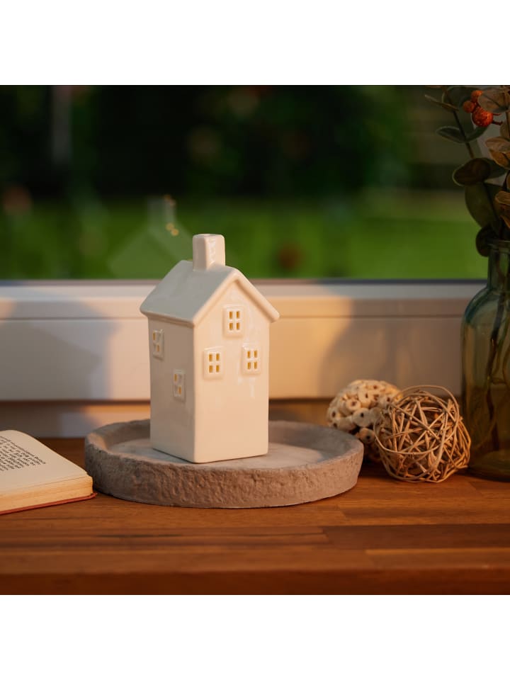 relaxdays Teelichthaus in Weiß - (B)6,5 x (H)14x (T)7 cm günstig kaufen onesize