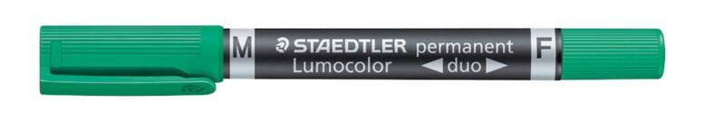 STAEDTLER Lumocolor Duo  Permanentmarker Mittel Rundspitze 0,6 - 1,5 mm Grün