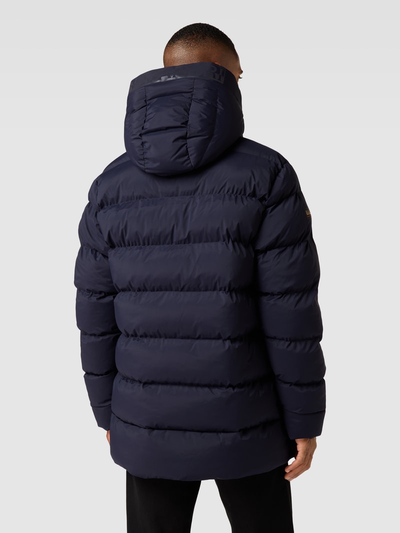 Steppjacke mit Kapuze in marineblau