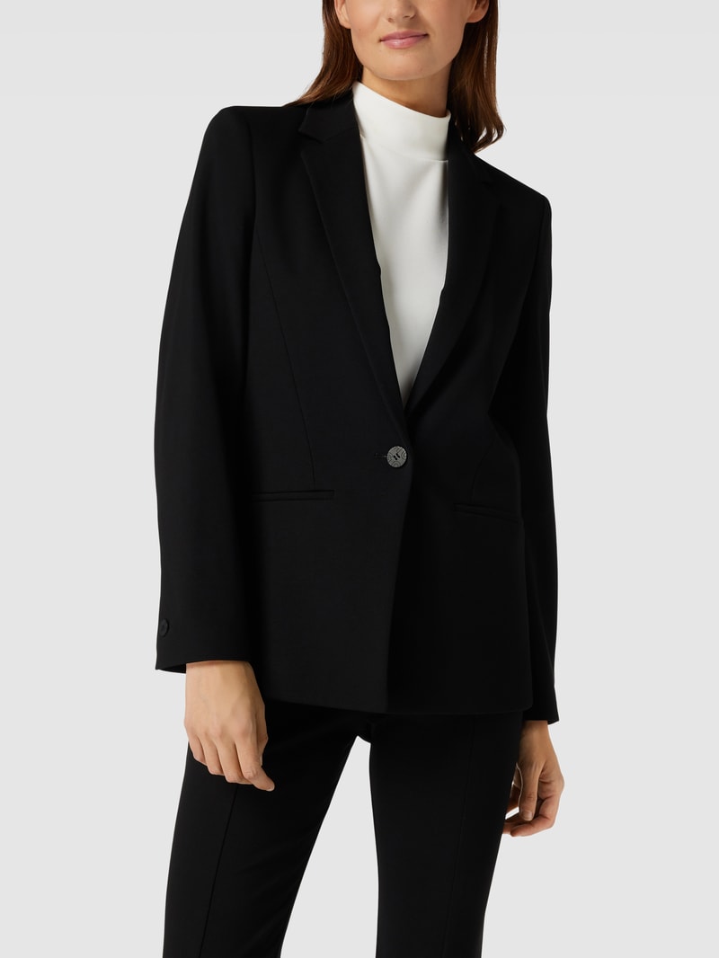 Blazer mit Reverskragen Modell 'Asantina' in schwarz