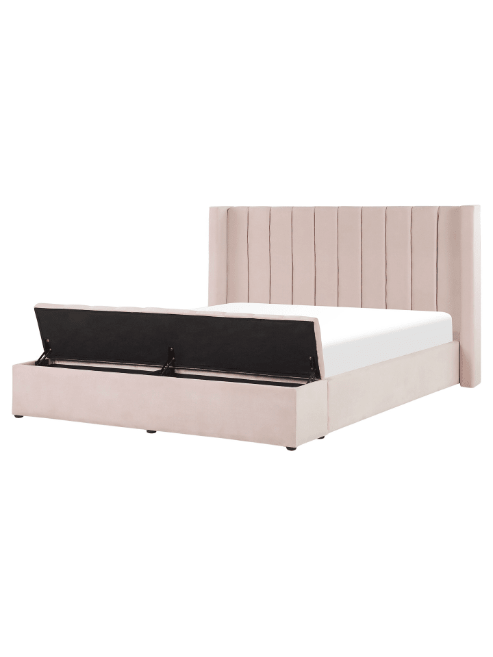 Beliani Doppelbett NOYERS in Rosa - (W) 190 x (H) 132 x (L) 247 cm günstig kaufen onesize