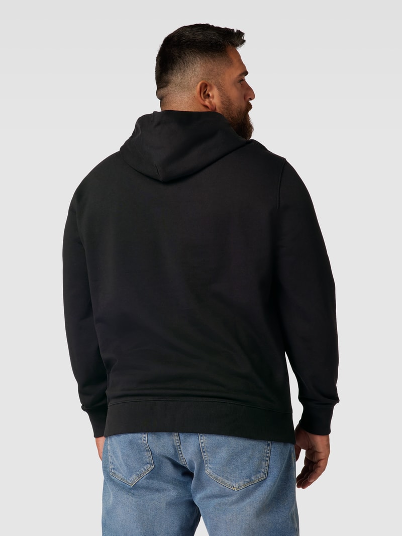 PLUS SIZE Hoodie mit Logo-Stitching in schwarz