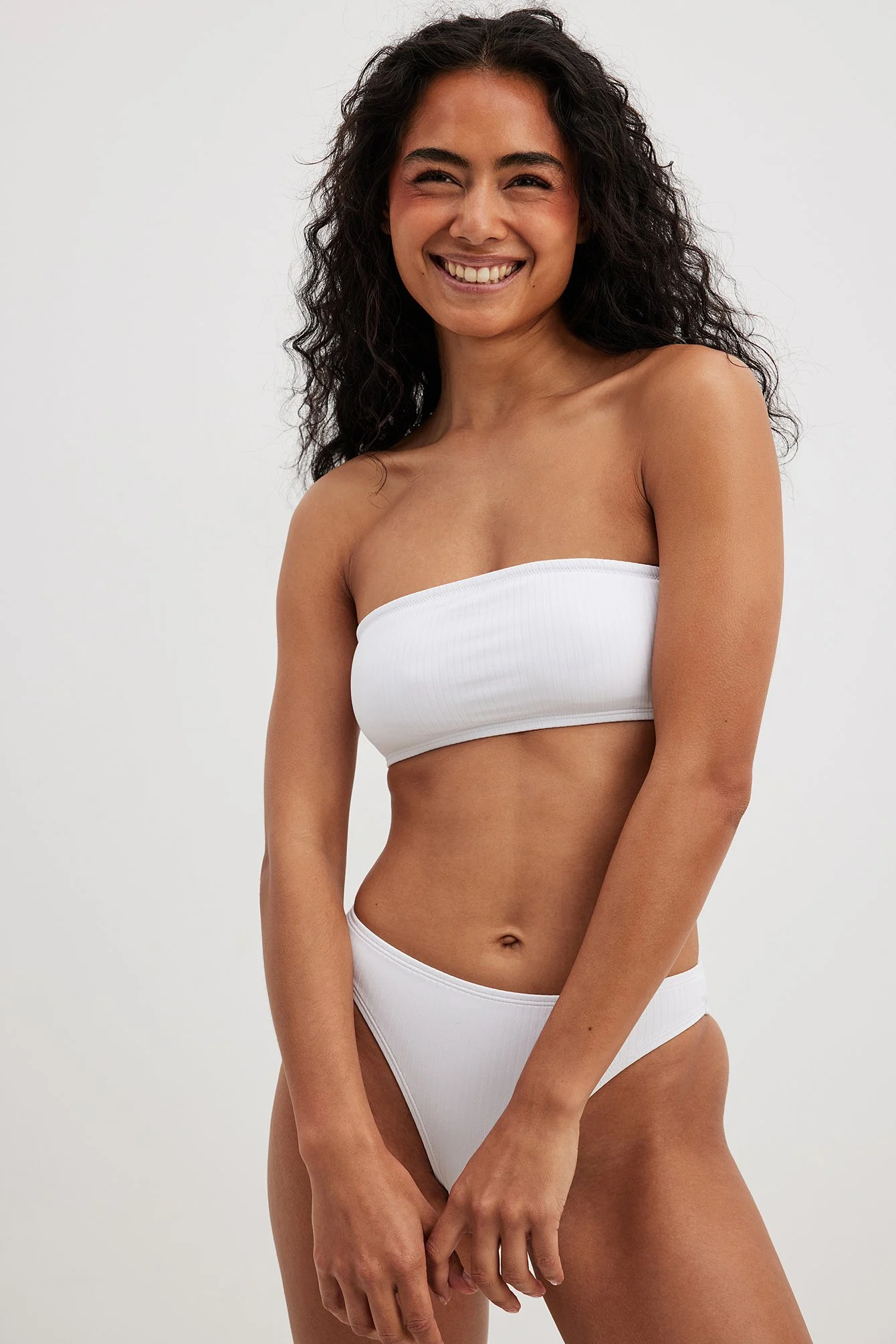 Geripptes Bikini-Höschen