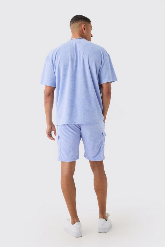 Oversize Frottee T-Shirt & Cargo-Shorts