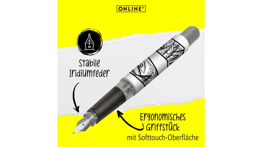 ONLINE Füllhalter Manga weiß/schwarz