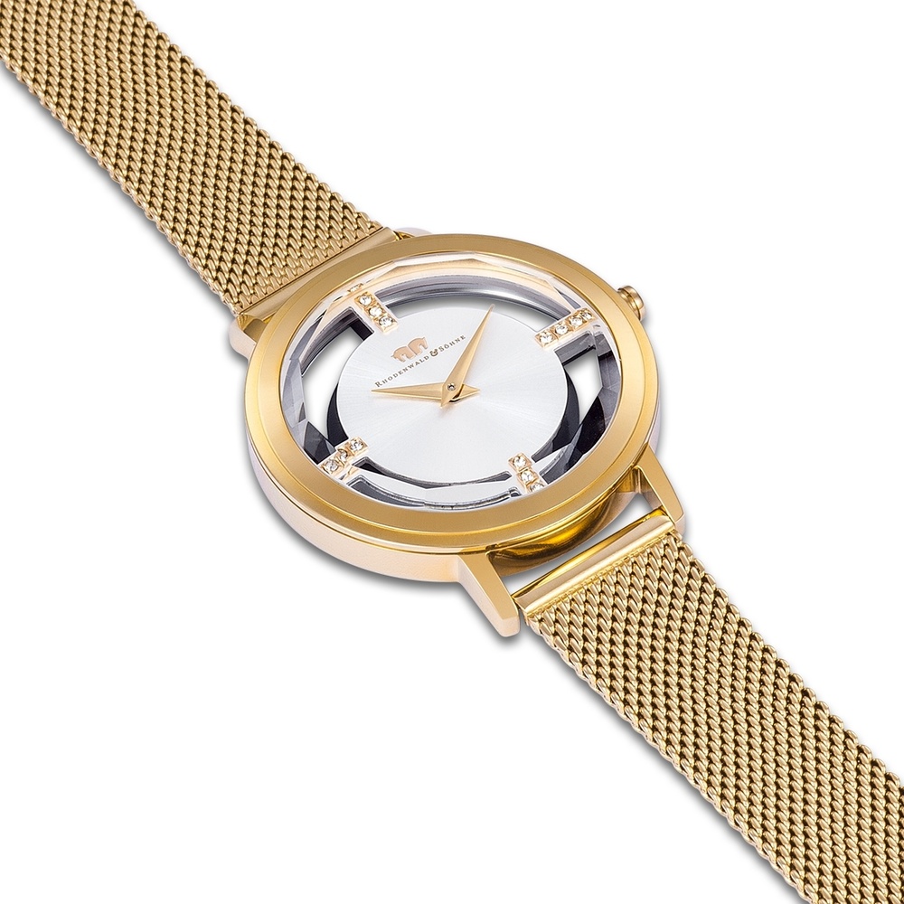 Rhodenwald & Söhne Montre à quartz Lucrezia en Or jaune Acier inoxydable en Or jaune Montre