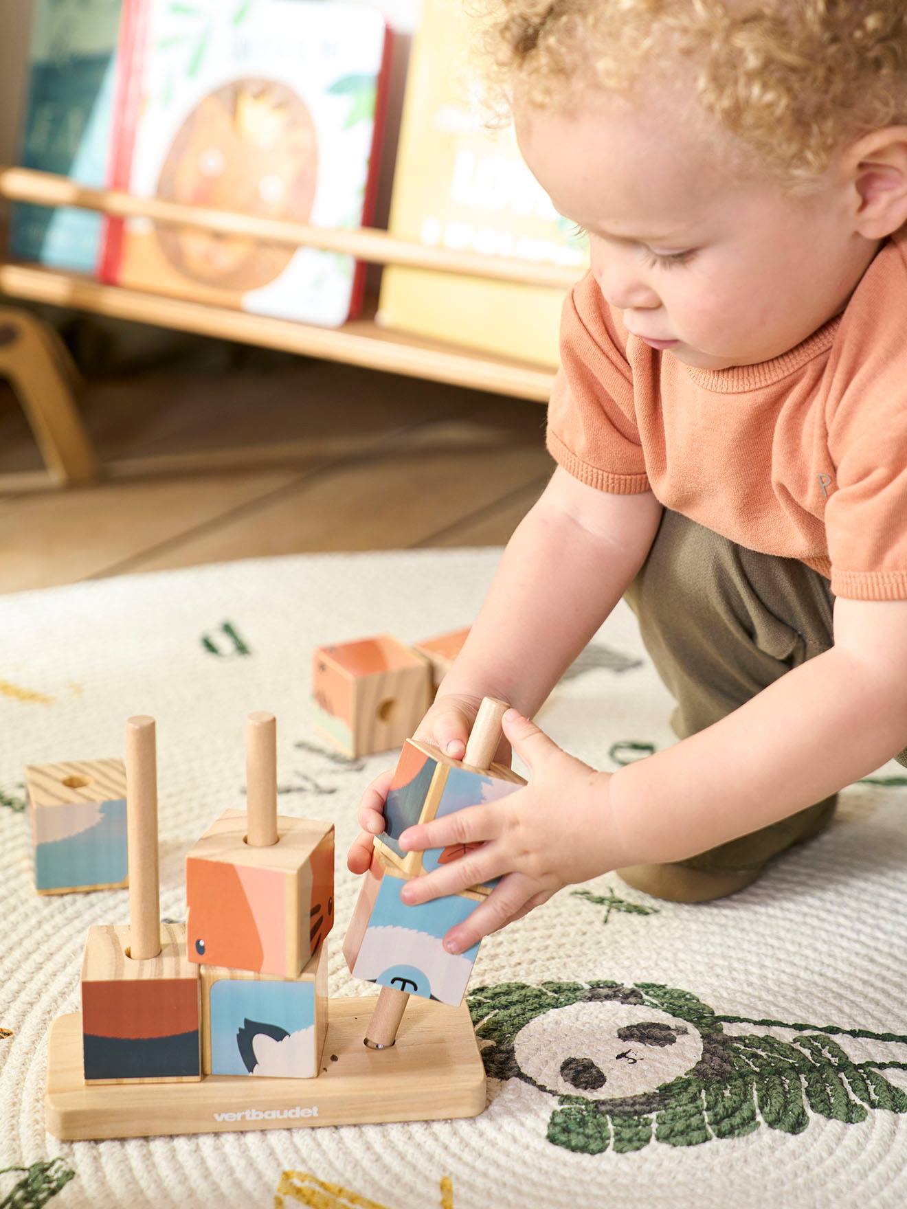 Puzzle de cubes à empiler en bois FSC® bois
