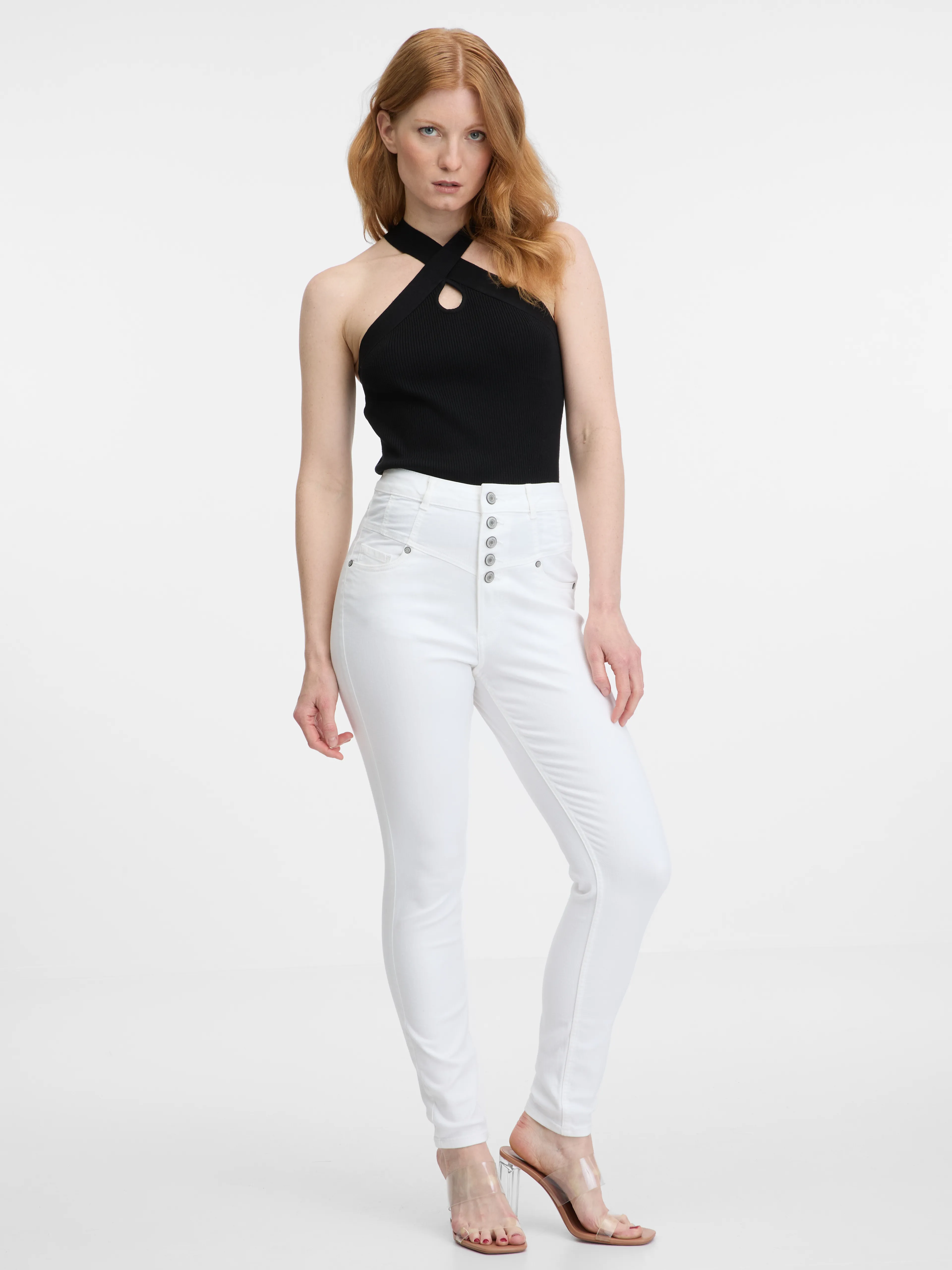 Weiße Skinny Fit Jeans für Damen ORSAY